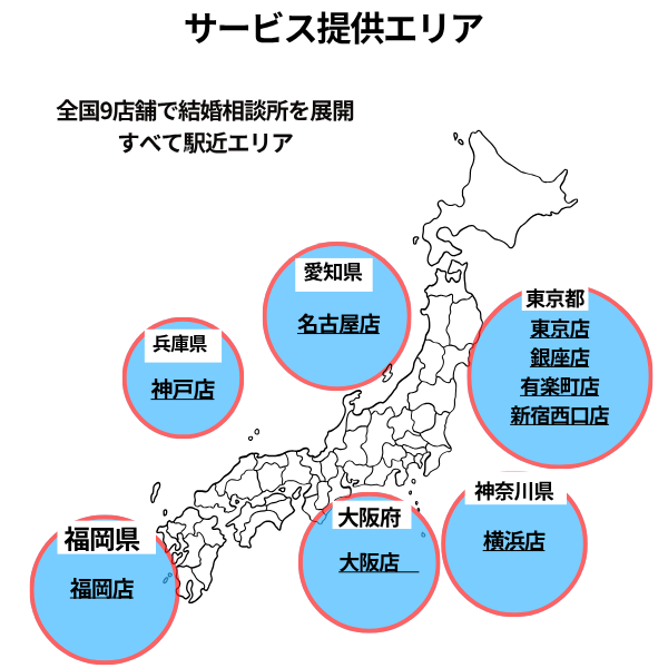 IBJメンバーズ 店舗エリア